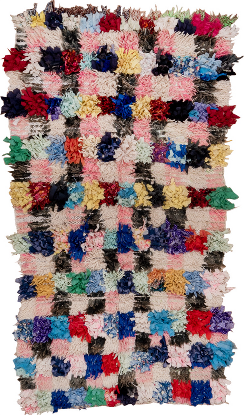 Vintage Rag Rug Area Rug (3' x 5')