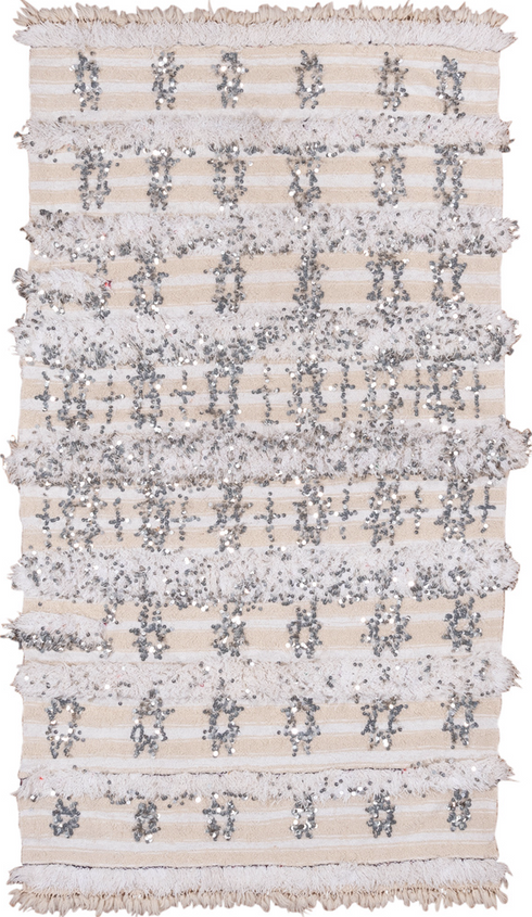 Vintage Wedding Blanket Area Rug (4' x 6')