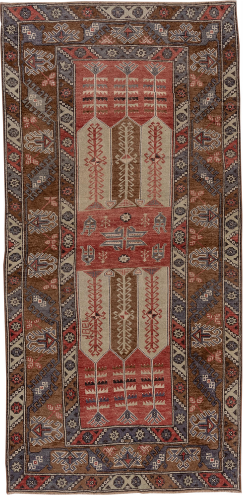 Antique Konya Runner Rug (4' x 8')
