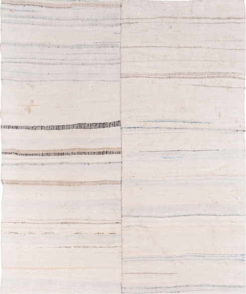 Antique Rag Rug Area Rug (6' x 7')