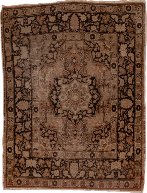 Antique Tabriz Area Rug (4' x 5')