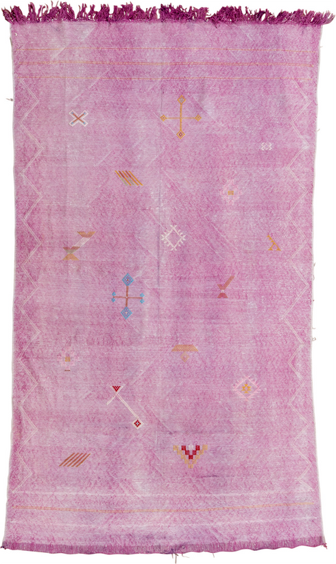 Vintage Cactus Kilim Area Rug (4' x 8')