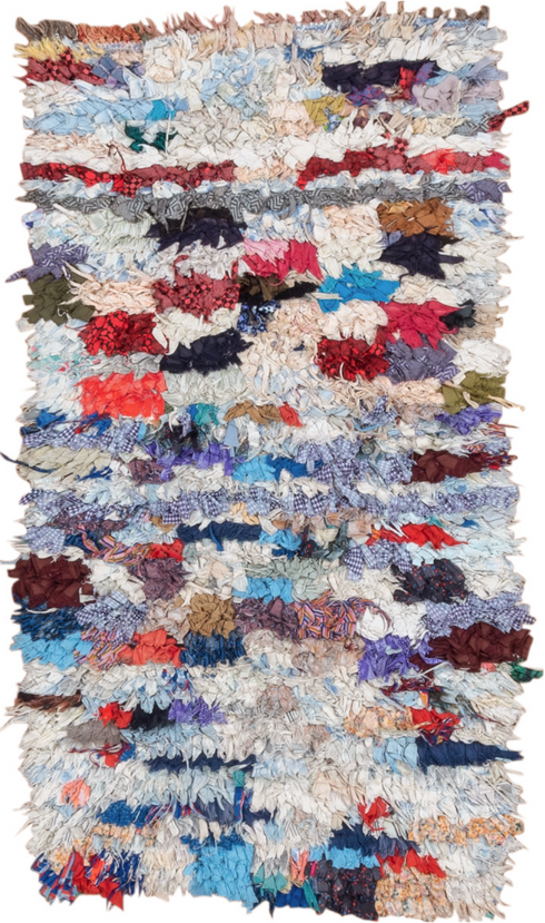 Vintage Rag Rug Area Rug (2' x 5')