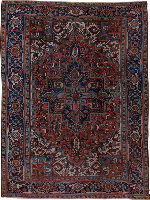 Antique Heriz Area Rug (8' x 11')
