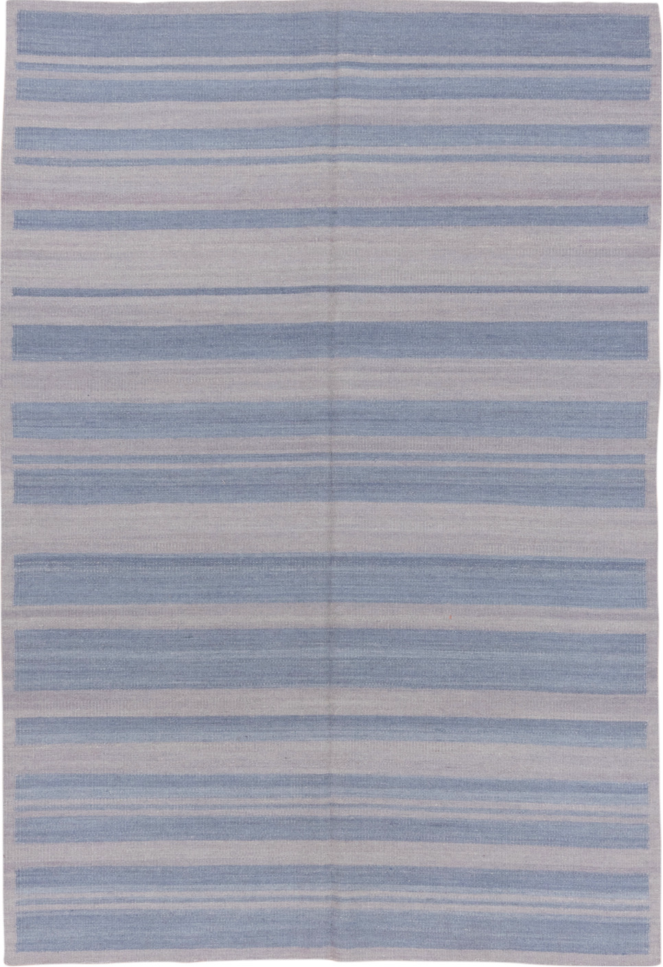 5' x 7' one-of-a-kind handmade vintage Kilim rug. Color palette: dark gray, gainsboro, gray, light blue, light gray