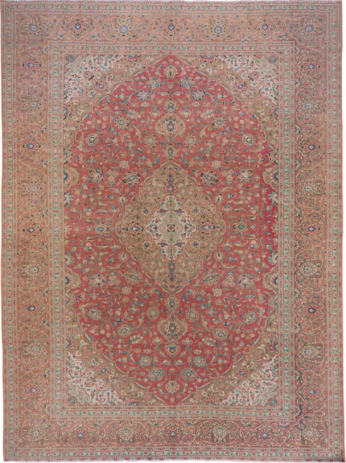 Vintage Kashan Area Rug (9' x 13')