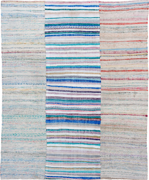 Vintage Rag Rug Area Rug (8' x 10')