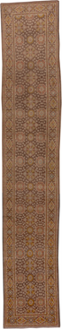 Antique Tabriz Runner Rug (2' x 15')