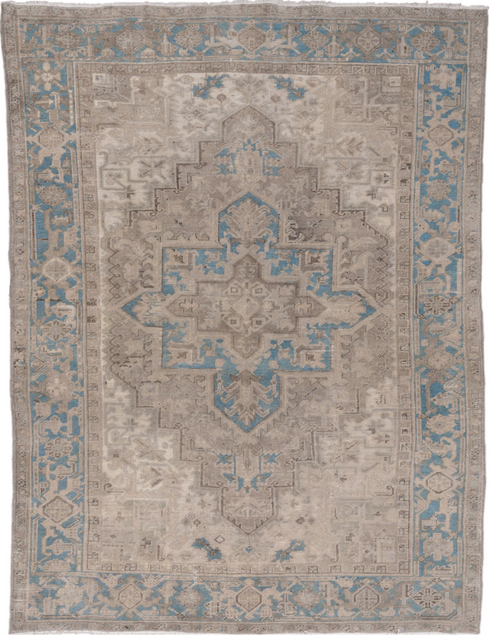 Antique Heriz Area Rug (6' x 9')