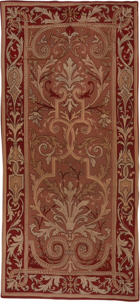 Antique Aubusson Runner Rug (5' x 10')