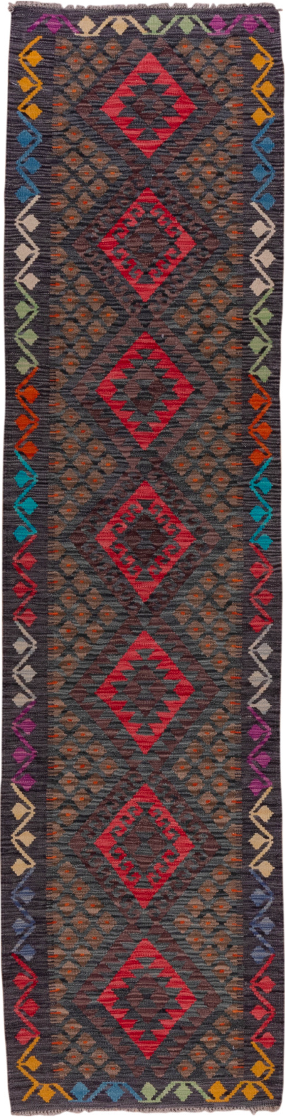 Vintage Kilim Runner Rug (2' x 9')