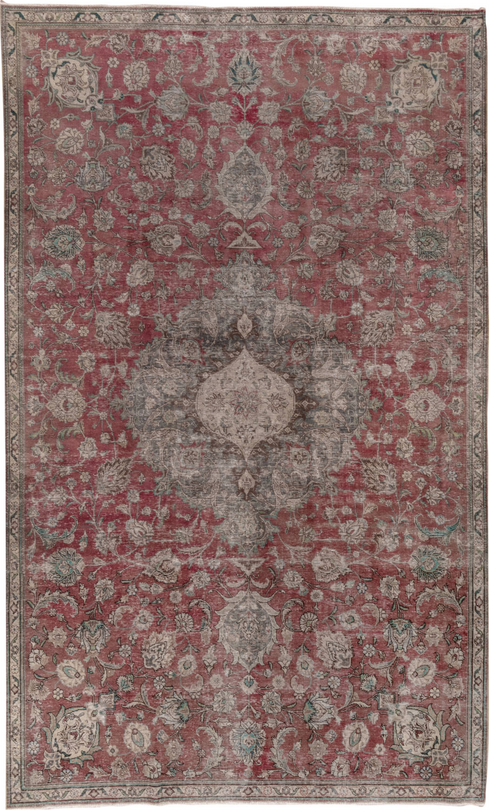 Vintage Distressed Area Rug (7' x 13')