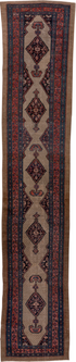 Antique Cam Hamadan Runner Rug (2' x 14')