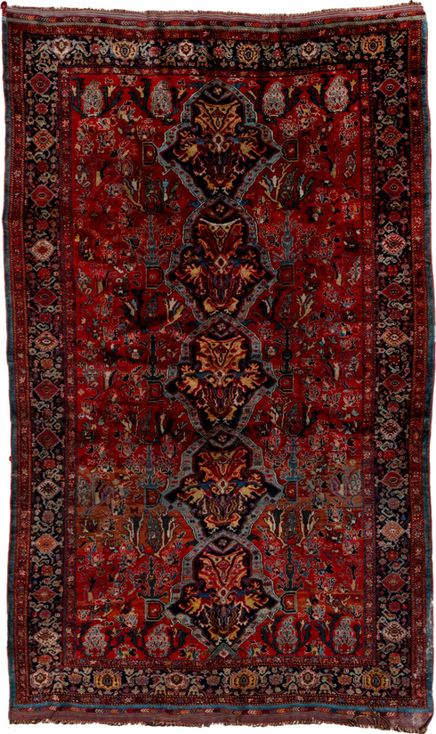 Antique Qashqai Area Rug (5' x 8')