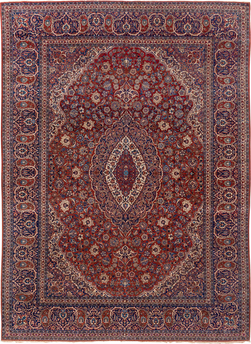 Antique Isfahan Area Rug (10' x 13')