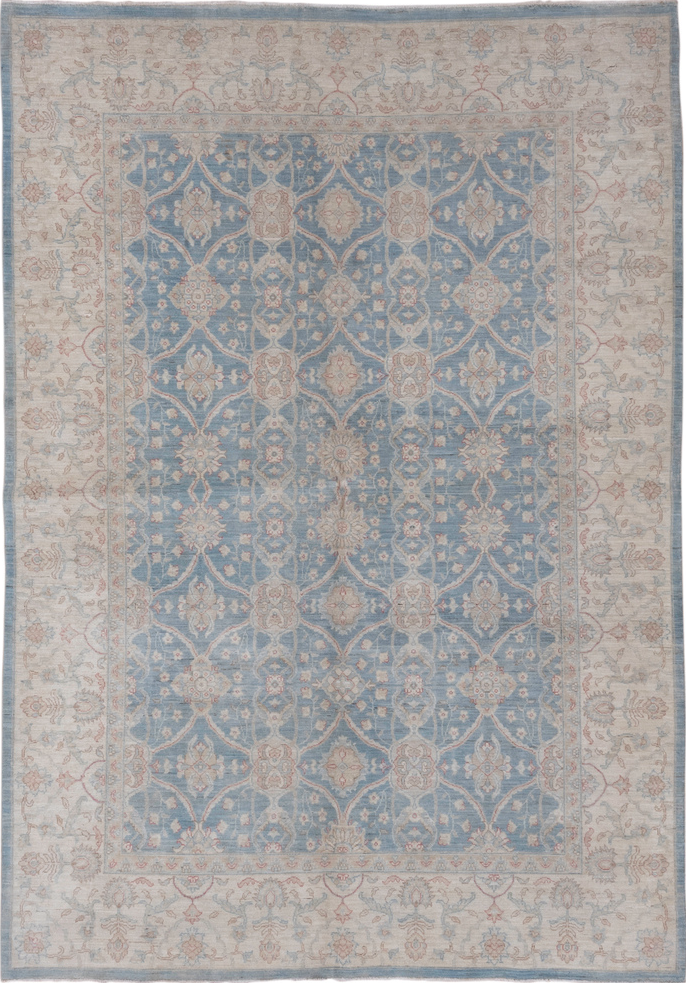 6' x 9' one-of-a-kind handmade vintage Afghan medium size rug. Color palette: gray, light gray, pink, off-white, slate gray