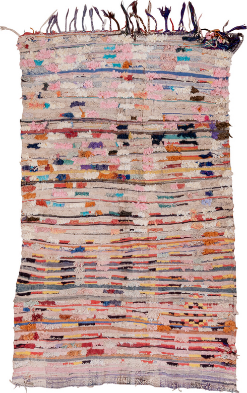 Vintage Rag Rug Area Rug (4' x 7')