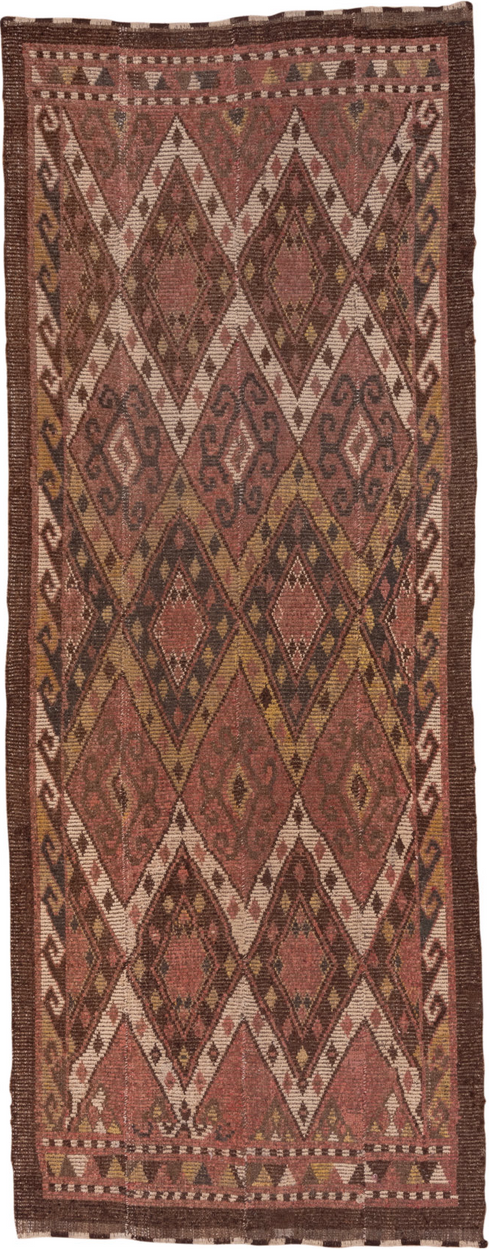 Antique Ouzbek Runner Rug (4' x 12')