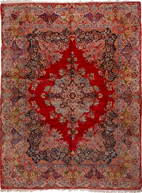 Antique Sarouk Area Rug (10' x 13')