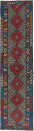 Vintage Kilim Runner Rug (2' x 9')