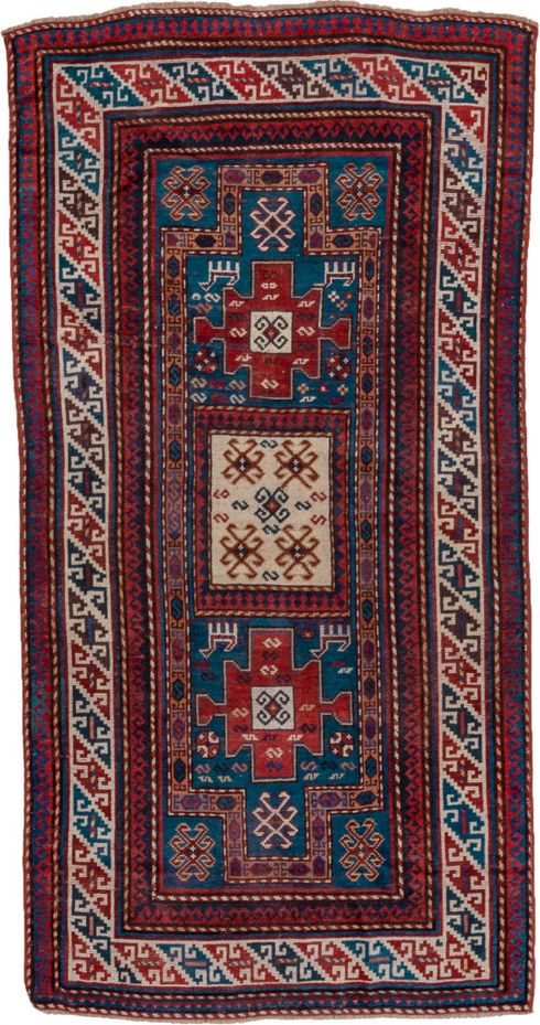 Antique Kazak Runner Rug (3' x 6')