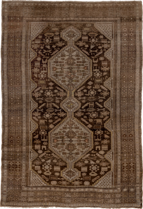 Antique Caucasian Area Rug (4' x 6')