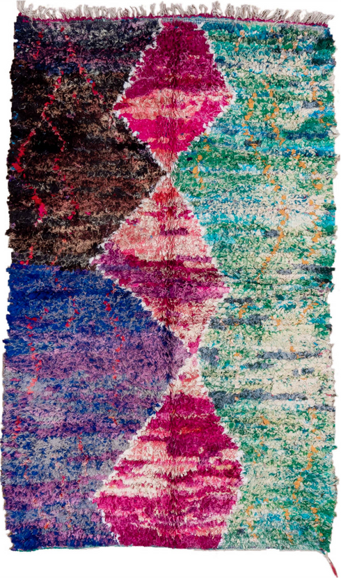 Vintage Rag Rug Area Rug (5' x 8')