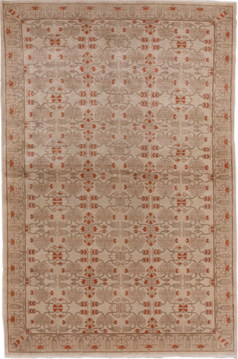 Vintage Hereke Area Rug (4' x 5')