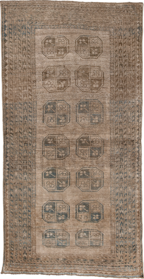 Antique Afghan Area Rug (3' x 7')