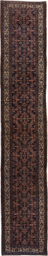 Antique Bidjar Runner Rug (3' x 18')