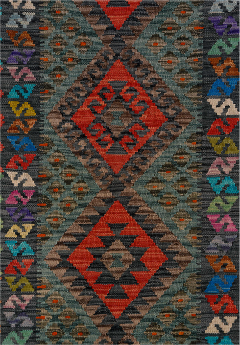 Vintage Kilim Runner Rug (2' x 9')