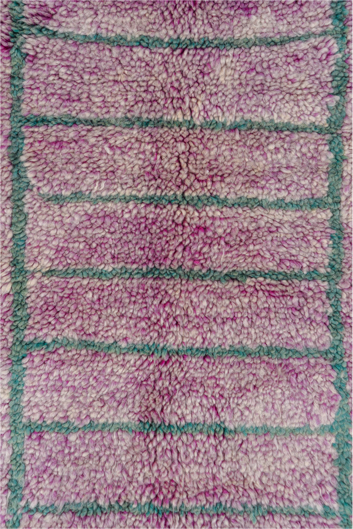 5' x 6' one-of-a-kind handmade vintage Moroccan rug. Color palette: brown, gray, light gray, pink, red