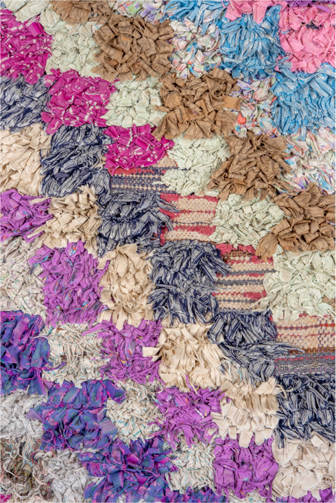 Vintage Rag Rug Area Rug (3' x 5')