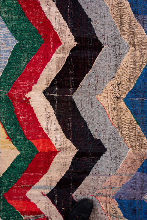 Vintage Rag Rug Area Rug (4' x 6')