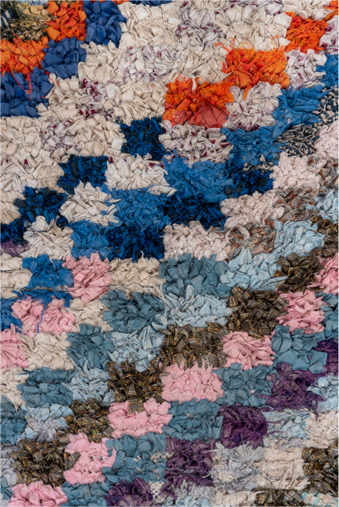 Vintage Rag Rug Runner Rug (2' x 6')