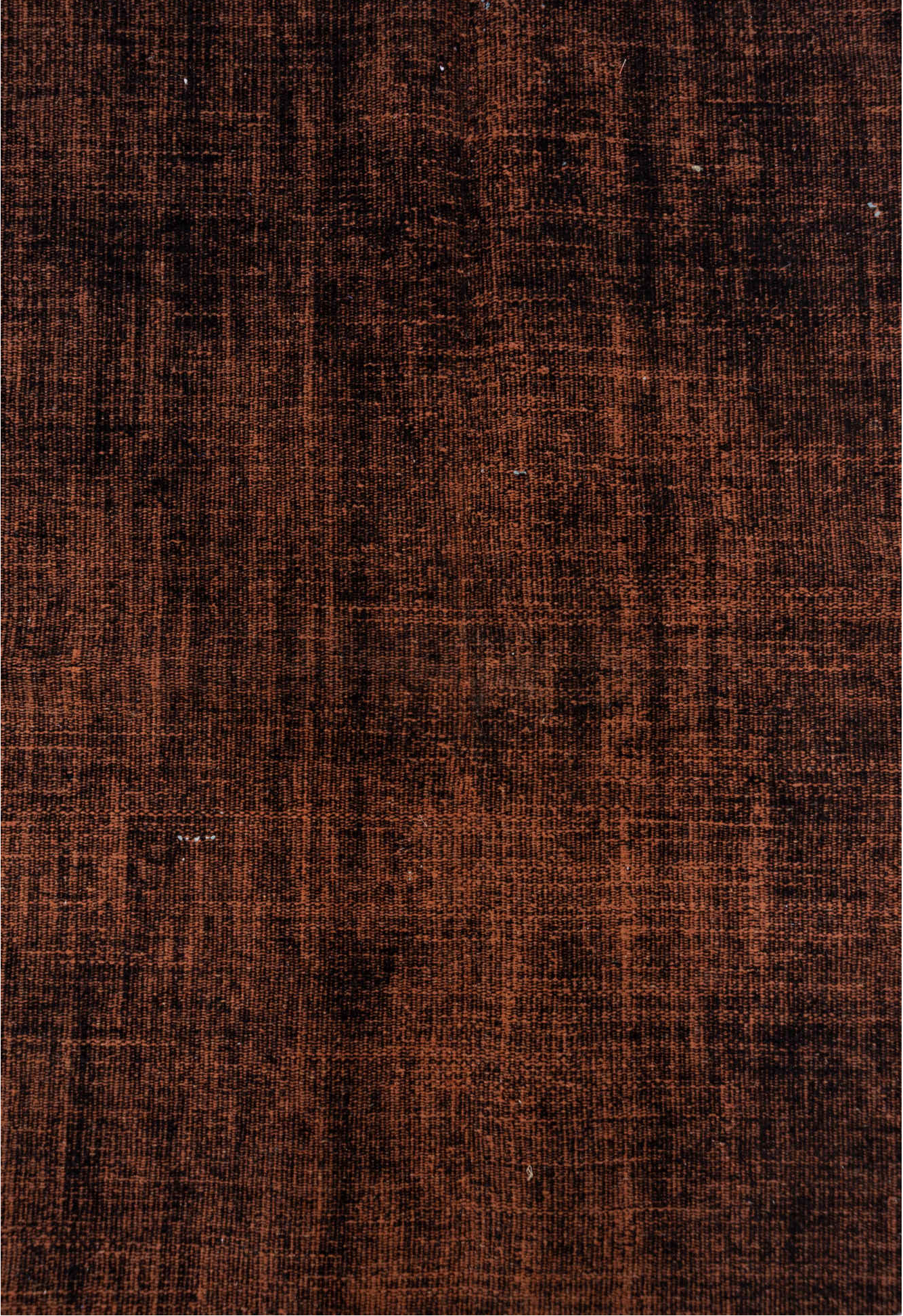 5' x 9' one-of-a-kind handmade vintage Overdyed medium size rug. Color palette: black, brown, gray, light gray, off-white