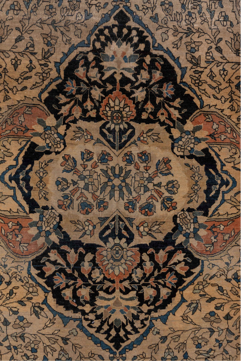 Antique Far.Sarouk Area Rug (4' x 6')