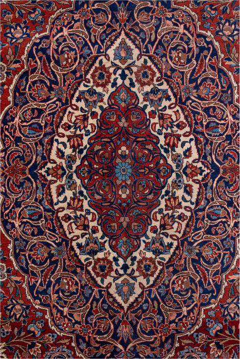 Antique Isfahan Area Rug (10' x 13')