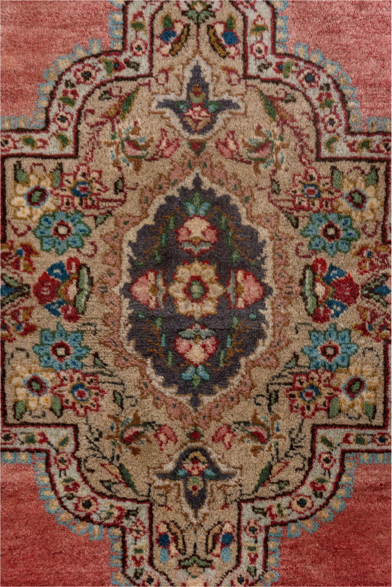 3' x 5' one-of-a-kind handmade vintage Tabriz small size rug. Color palette: black, blue, brown, charcoal, dark gray, gray