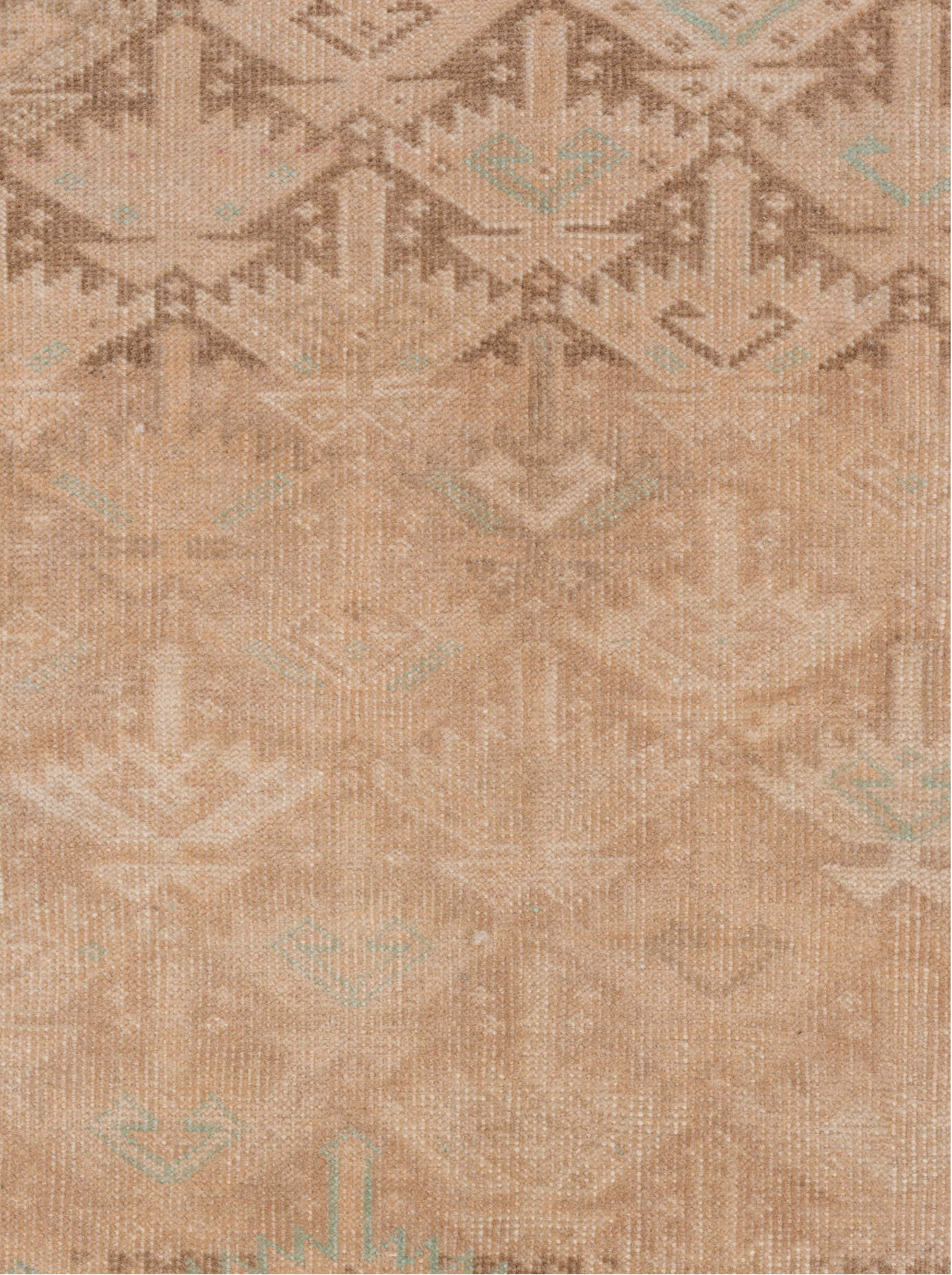 2' x 12' one-of-a-kind handmade vintage Oushak runner rug. Color palette: off-white, light gray, gray, pink, brown, white