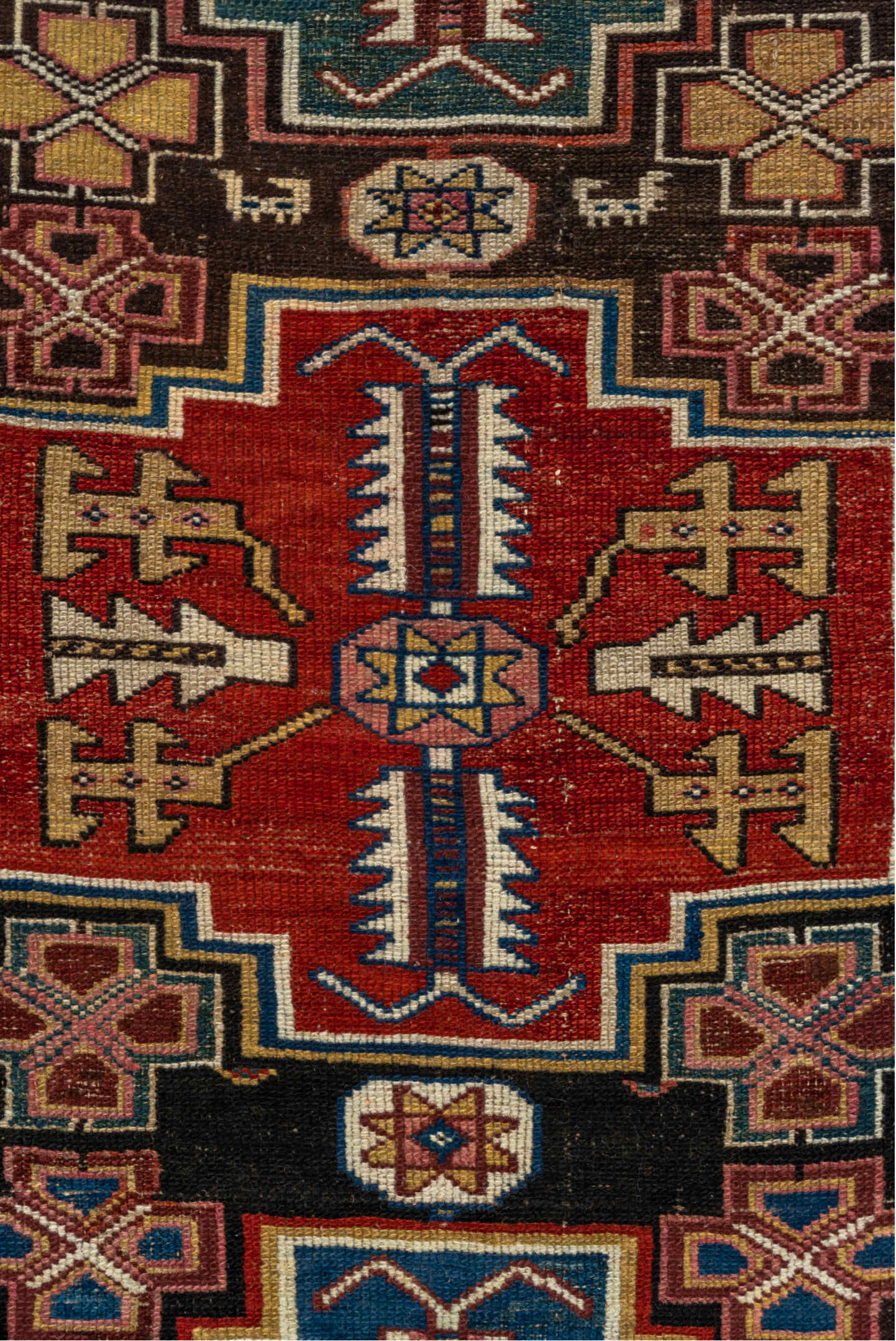 3' x 9' one-of-a-kind handmade vintage Malayer runner rug. Color palette: blue, gray, brown, red, black, arapawa, dim gray