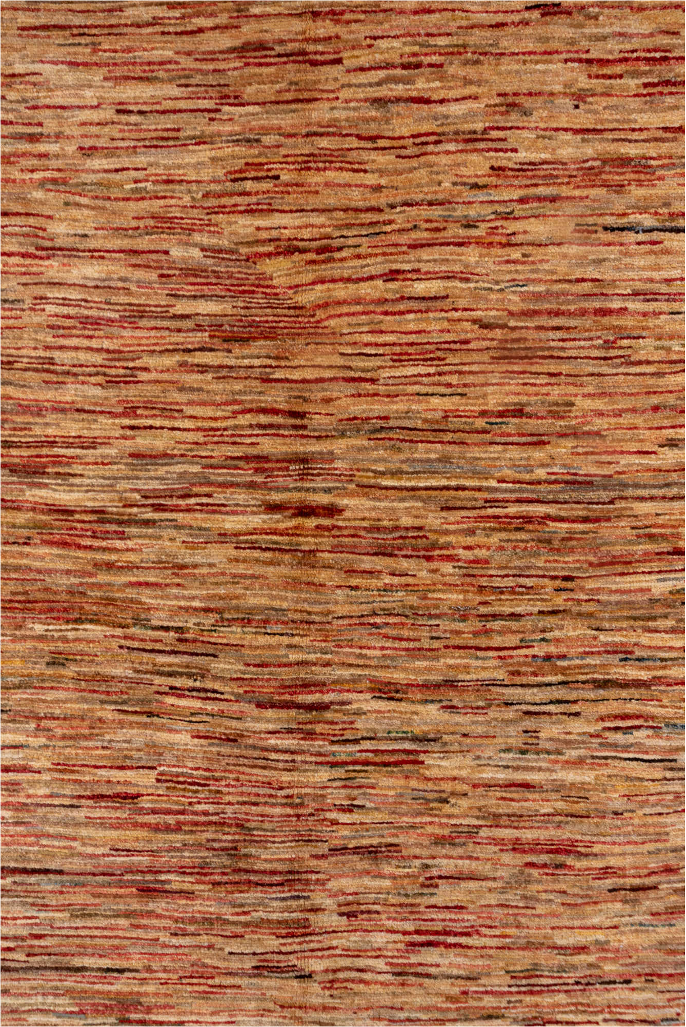 6' x 9' one-of-a-kind handmade vintage Afghan medium size rug. Color palette: brown, pink, red