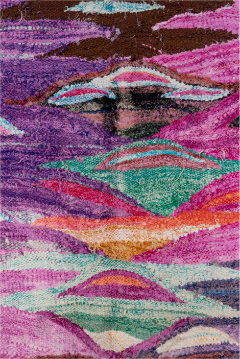 Vintage Rag Rug Area Rug (4' x 7')