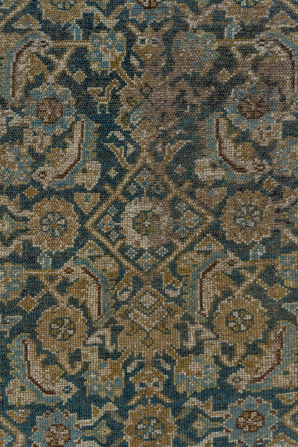 4' x 6' one-of-a-kind handmade vintage Cam Hamadan small size rug. Color palette: gray, black, light gray, off-white, brown