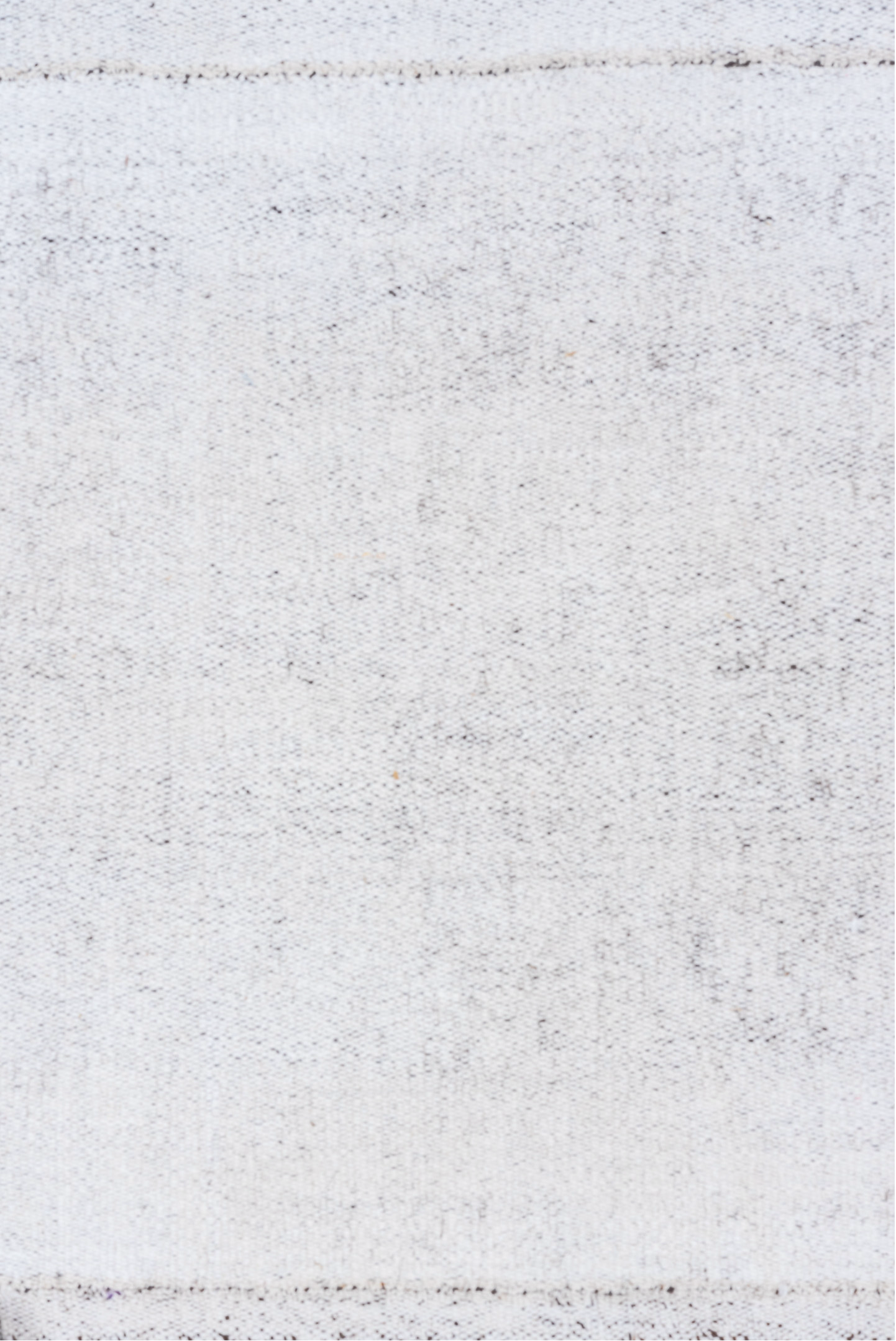 8' x 12' one-of-a-kind handmade vintage Flatweave large size rug. Color palette: gray, light gray, off-white, light blue