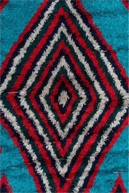 Vintage Rag Rug Area Rug (3' x 6')