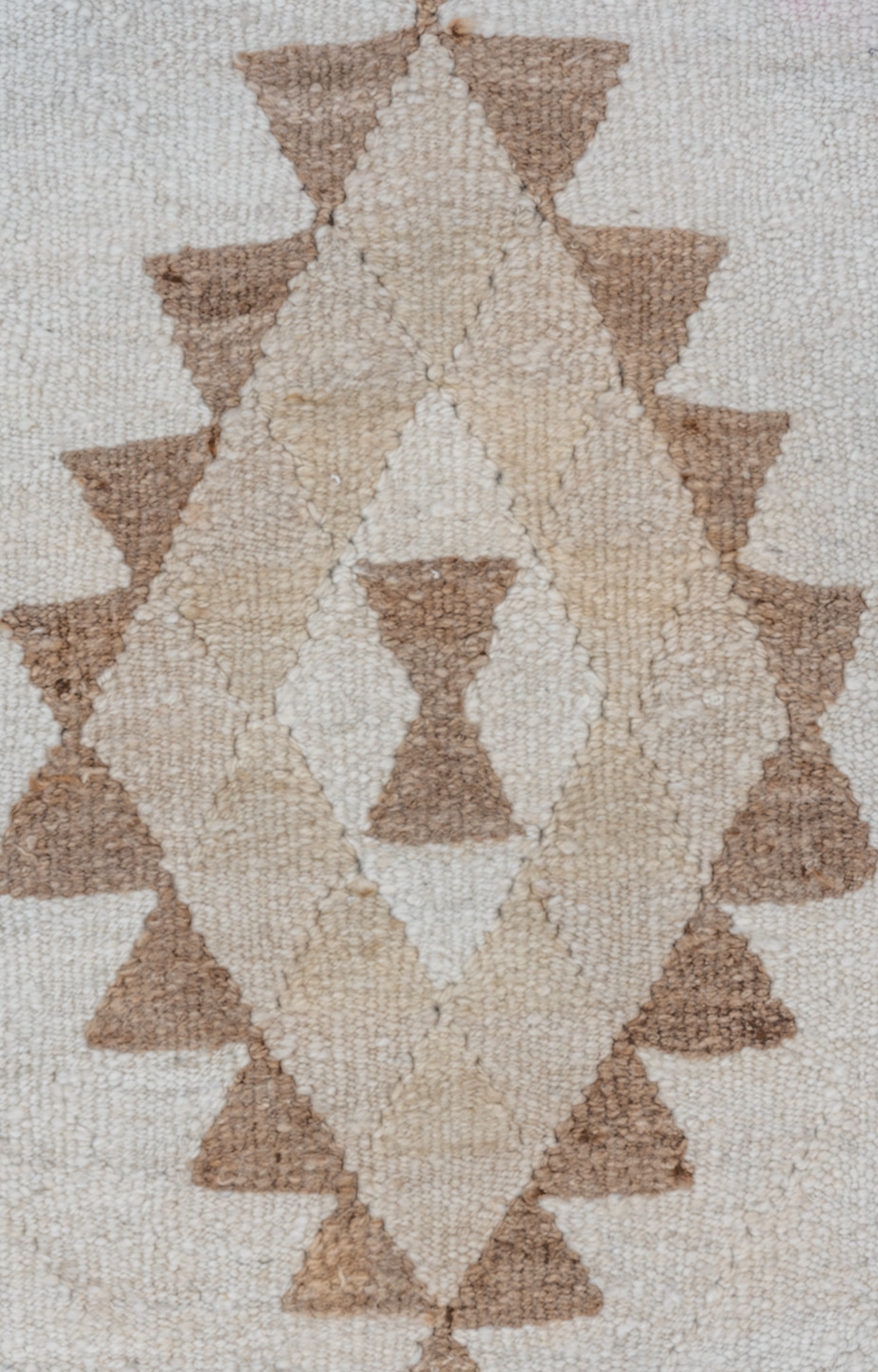 2' x 9' one-of-a-kind handmade vintage Kilim runner rug. Color palette: light gray, off-white, gray, brown, pink, gainsboro