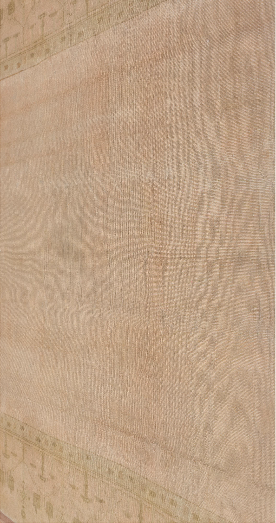 3' x 10' one-of-a-kind handmade vintage Heriz runner rug. Color palette: brown, pink