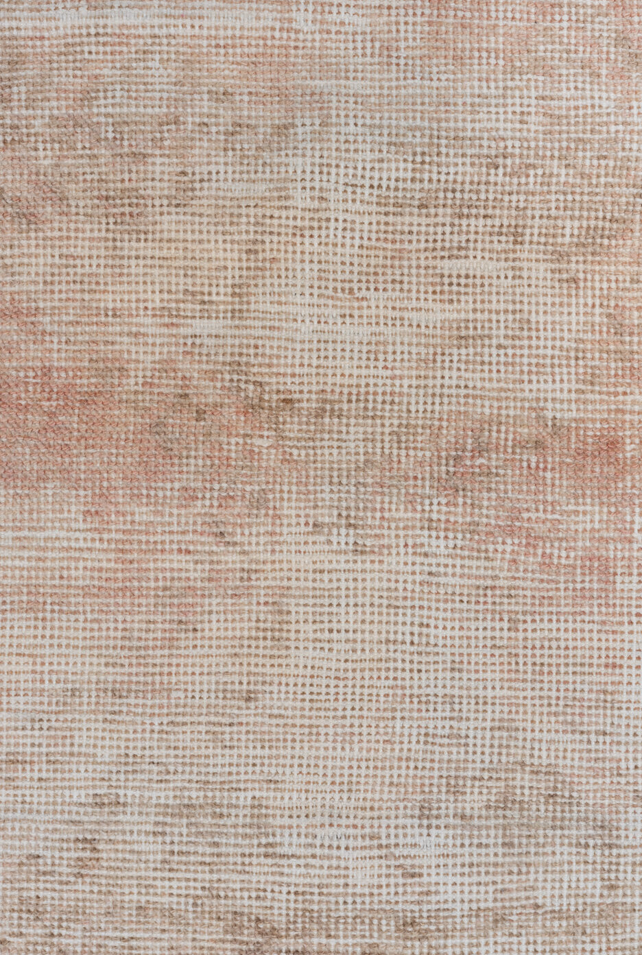 3' x 7' one-of-a-kind handmade vintage Oushak runner rug. Color palette: gray, off-white, light gray, pink, brown, white