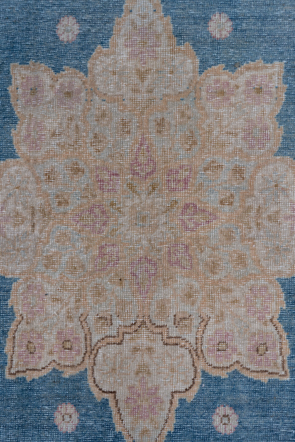 3' x 6' one-of-a-kind handmade vintage Sivas small size rug. Color palette: gray, blue, light gray, brown, pink, dim gray